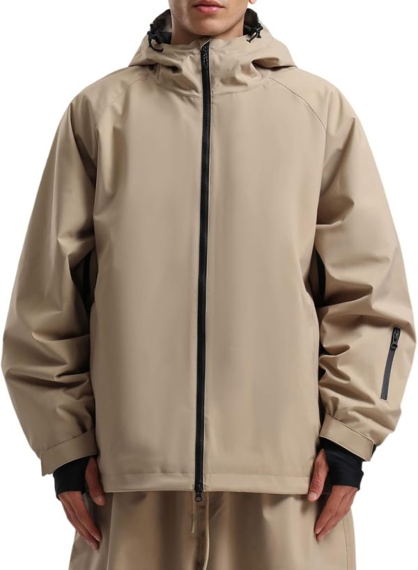 Mens Ski Jacket Baggy Snowboard Jacket Women Insulated Snow Jacket Waterproof Windproof Loose Ski Coat for Skiing