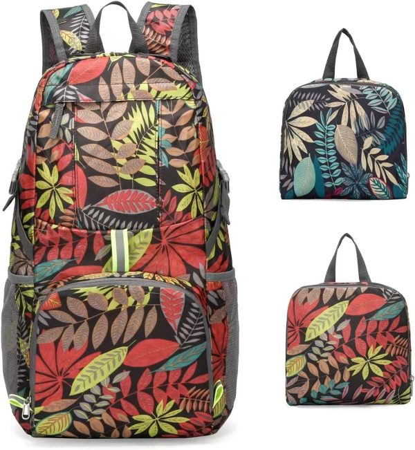 Lightweight Packable Backpack Durable Travel Daypack Camping Beach Sports Daypack Bag Small Hiking Outdoor Foldable Backpack (Red)