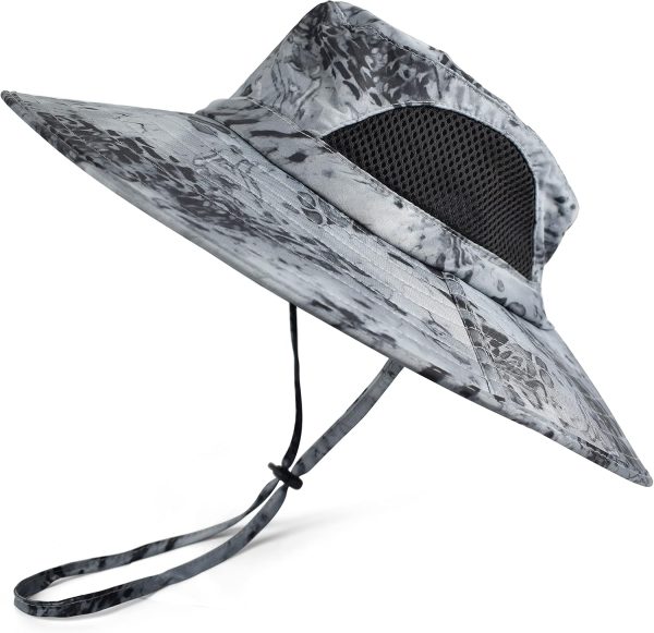 Wide Brim Sun Hat, UPF 50+ UV Protection Waterproof Packable Bucket Hat for Men & Women, Fishing Hiking Beach Garden